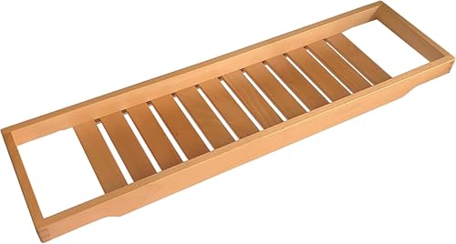 Regalo de spa para mujeres bandeja de bañera de madera de nogal con listones grandes 2