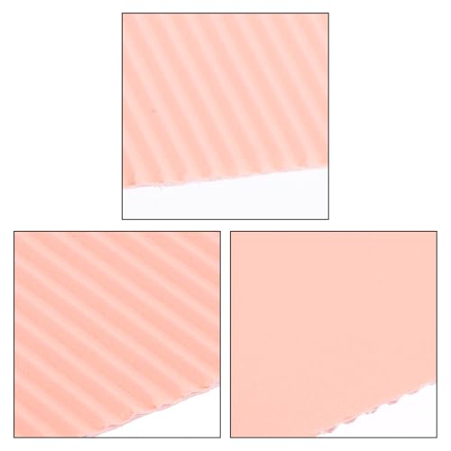 Image of uxcell 10pcs Corrugated Cardboard Paper Sheets,Light Pink,14 inch x 10inch,for Craft and DIY Projects