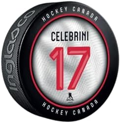 2026 Team Canada Olympics Inglasco Player Jersey Souvenir Hockey Puck - Macklin Celebrini