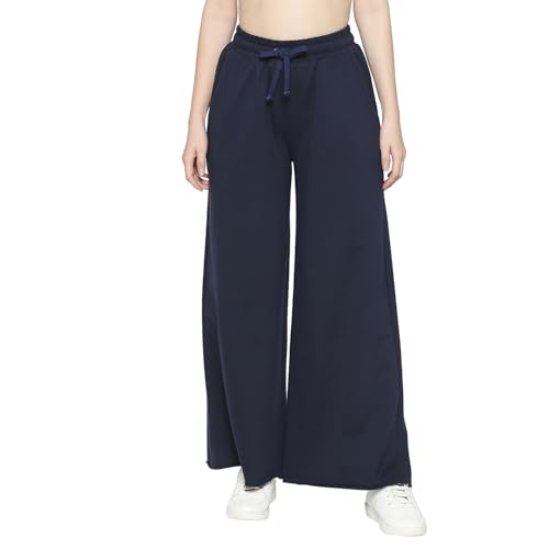 Image of Being Human Red Wide Leg Fit Women's Track Pants Clothing