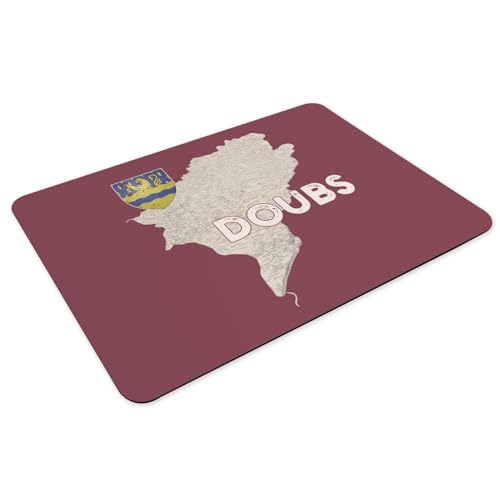 Set de table antidérapant Doubs 25 carte rouge protège table grand format