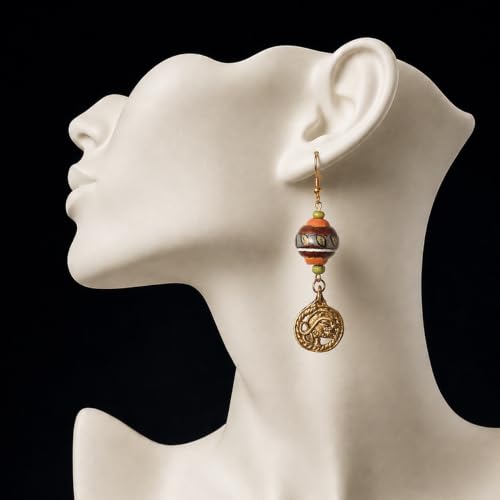 Image of Handcrafted Bohemian & Tribal Earrings for Women - Ethnic Brass, Floral & Festival-Inspired Statement Designs in Drop, Dangle, Hoop & Stud Styles