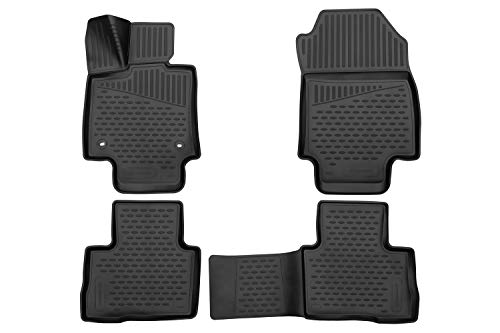 Fits 2019-2024 Toyota RAV4 Floor Mats Front & 2nd Row Seat Liner Set 3D Custom Fit All-Weather Full Set Liners, Black (All Models)