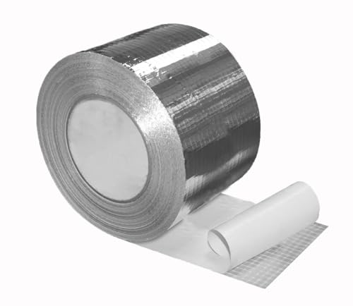 NOVANETUS ALU TAZ Ruban Adhésif en Aluminium Renforcé 100mm x 50m de Mailles pour Systèmes de Ventilation et de Climatisation, Bande Adhésif...