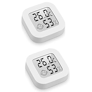 Thermometer, hygrometer, binnen, 2 stuks, mini-lcd-thermometer, temperatuur- en vochtigheidsmeter, weergave van comfort, voor thuis en kantoor