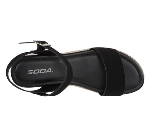 Image of Soda CLIP ~ Women Open Toe Ankle Strap Platform Espadrille Sandal
