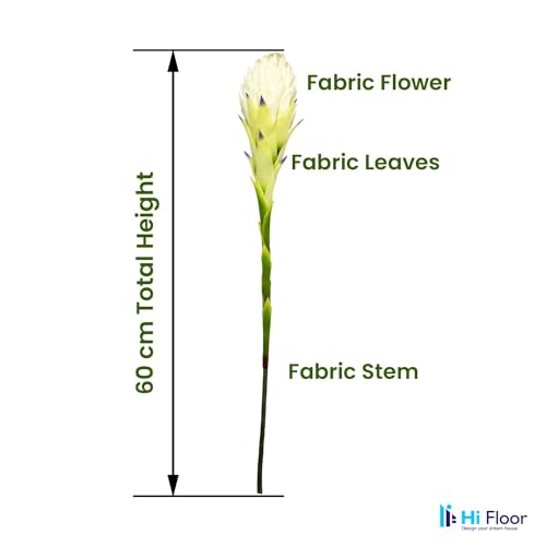 Image of Enhance Your Space with Artificial Leaf Decor Foliage for Stunning Interiors Decorative Items for Home;Office; Room; Living Room; Table; (Without Vase) (Pack of 1, White)