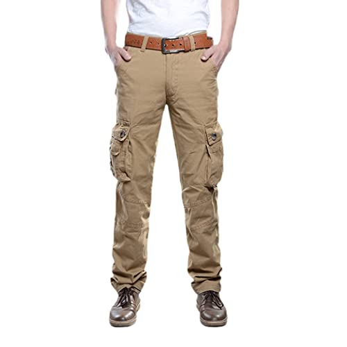 Pantalon de combat coton avec poches multiples kaki idéal randonnée et outdoor