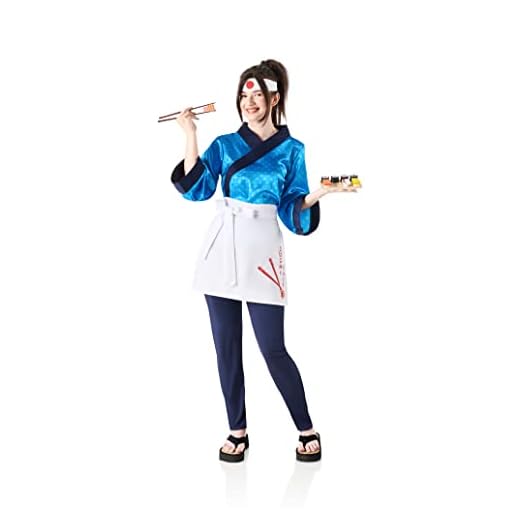 Kimokawaii Disfraz Cocinera Sushi T-S
