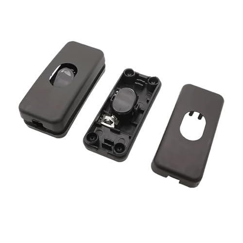 Interruptor en línea negro de 110-250V para cable de lámpara de mesa en pack de 5 unidades 3