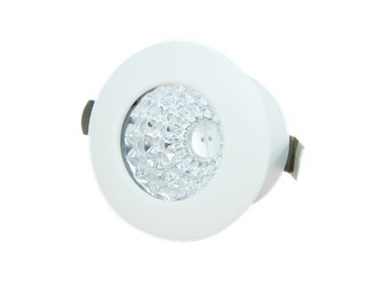 Glitz LED Spot/Down Light, 1 watt, Round Style, Warm White 3000k, White Powder Coated, Super Bright, Aluminium Body, with Driver, Set of 2pcs