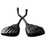 Pairs of Distinctive Skull Skeleton Hand 8mm 10mm Rearview Side Mirror for Motorcycle Scooter Moped