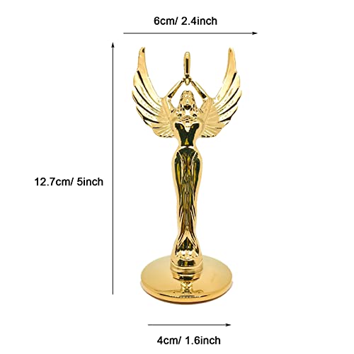 Image of Goddess Hood Ornaments for Cars Angel Logo Car Front Bonnet Stand Cars Metal Stickers Universal 3D Emblem Badge Auto Sticker Symbol Ornament for Trucks Vehicle (Goddess Golden)