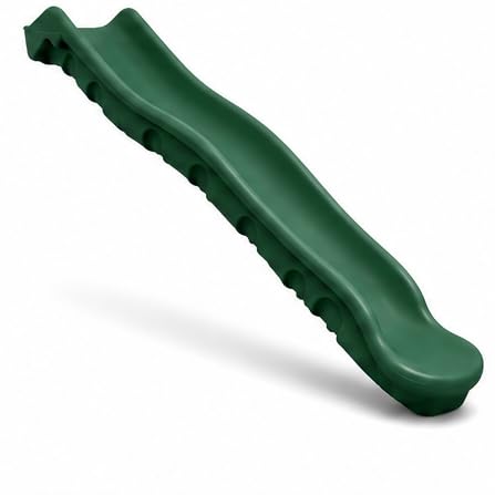 Premium Scoop Wave Slide for Backyard Playsets, Multiple Colors, 400 lb Weight Limit, 5 ft and 7 ft Deck Heights, 7-Year Limited Warranty (Green, 7ft Deck)