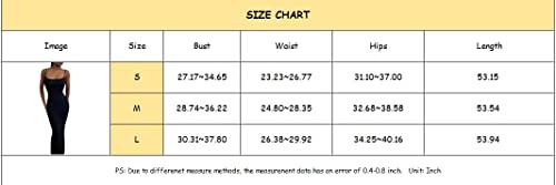 Sawden Women's Sexy Slip Dress Sleeveless Long Bodycon Maxi Dress Party Club Wear Black S #TOP6