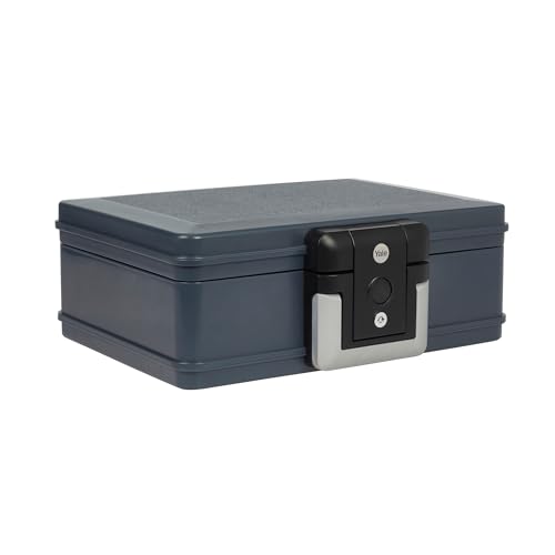 Yale Fire & Water Chest Medium Fireproof & Waterproof Document Storage Box 30-Minute Fire Protection 72-Hour Water Protection 2 Keys Portable with Carry Handle YFWC/155/KB1