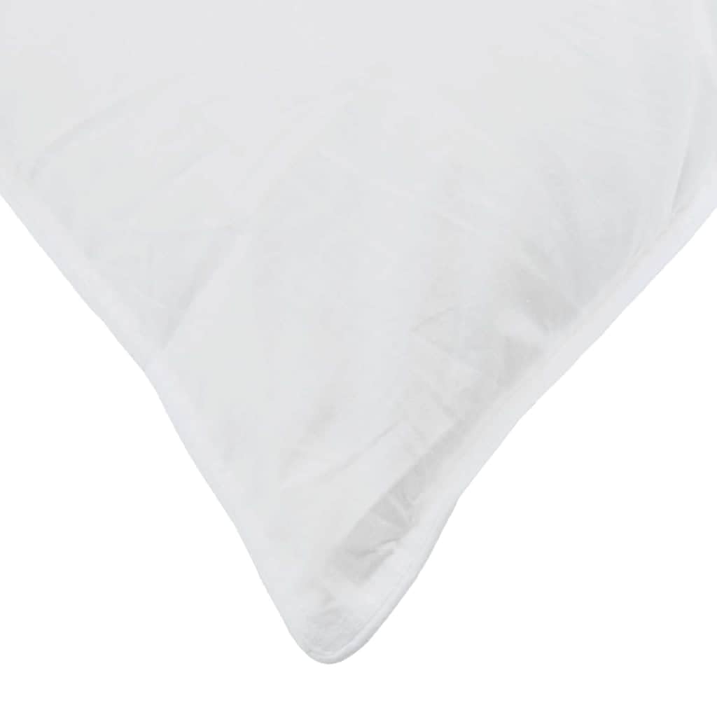 2 almohadas de 40 x 60 cm, color blanco, con relleno de plumas, ergonómicas y suaves para dormir de cuello y espalda, comodidad de plumón, ideal como almohada para dormir de lado