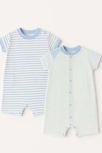 Image of TuddyBuddy 100% Cotton Romper /Jumpsuit /Bodysuit Set for Baby (Pack of 2 Playsuits)