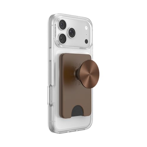 Image of PopSockets Kick-Out Wallet for MagSafe, Adjustable Kickstand, Magnetic Stand, Neutral - Cocoa Radial