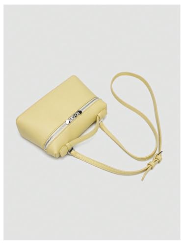 Verdusa Small Crossbody Bags for Women Zipper Top Handle PU Leather Shoulder Handbags4