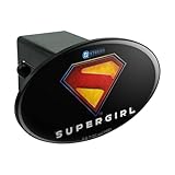 Graphics & More Supergirl 2026 Full Color Shield Name Under Oval Tow Hitch Cover Trailer Plug Insert 2"