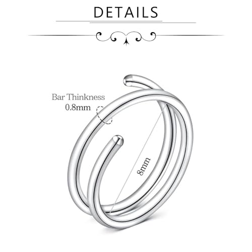 FECTAS Nose Rings Hoops Surgical Steel 18g 20g Gauge 6mm 8mm 10mm 12mm Earrings Piercing Hoops Jewelry for Men Women2