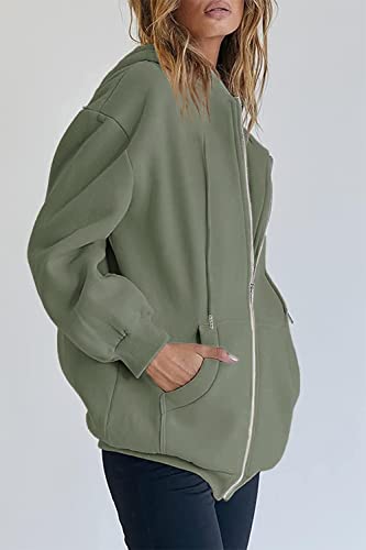 Image of PRETTYGARDEN Women's Fall Zip Up Hoodies Sweatshirts