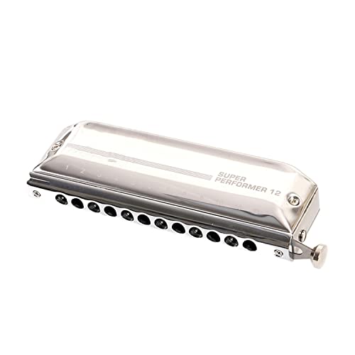 MEIeynt Harmonica chromatique Professionnel 12 Trous 48 tonalités de C avec étui et Chiffon de Nettoyage pour Joueur… - Les Beatles, Paul McCartney, John Lennon, RIngo Starr, George Harrison MEIeynt Harmonica chromatique Professionnel 12 Trous 48 tonalités de C avec étui et Chiffon de Nettoyage pour Joueur…