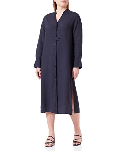 Seidensticker Damen Blusenkleid Maxi - Tunikakleid mit Stehkragen - Regular Fit – Langarm – 100% Leinen