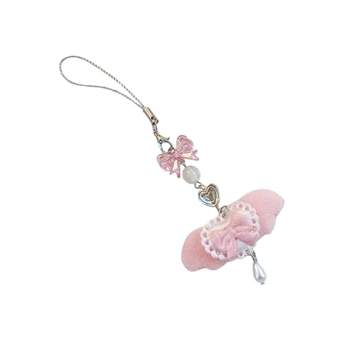 HUAJINGKEJI Portachiavi con cinturino per telefono a forma di ala adorabile con fiocco, decorazione unica per borsa, accessori per ragazze, Come mostrato nell'immagine, Length: about 10cm HUAJINGKEJI Portachiavi con cinturino per telefono a forma di ala adorabile con fiocco, decorazione unica per borsa, accessori per ragazze, Come mostrato nell'immagine, Length: about 10cm