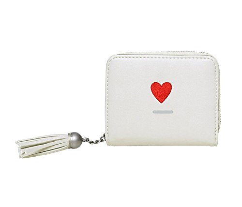 Diyafas Quaste Reißverschluss Damen Leder Portemonnaie Zweifach Geldbörse Mädchen Kartenhalter Brieftasche