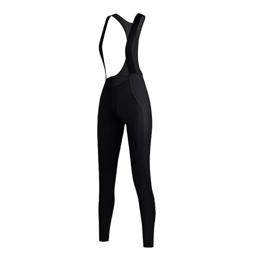 NUCKILY Pantaloncini da ciclismo da donna, pantaloncini da bici imbottiti 4D con tasche, bavaglini da ciclismo femminili per ciclismo su strada e gravel, nero, Nero-gk031, M