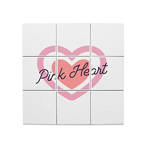 Carreaux céramique décoratif avec motif coeur rose pour créer une ambiance douce en cuisine