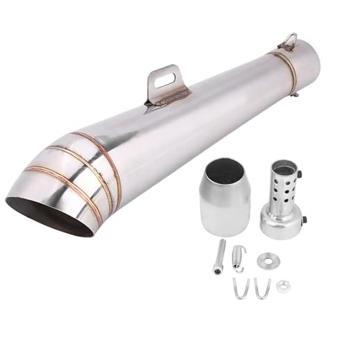 Punta de tubo de escape de motor de tubo de escape de acero inoxidable universal para motocicleta con silenciador para la mayoría de motocicletas / motos de cross / scooters con modelos de 51 mm / 2 p