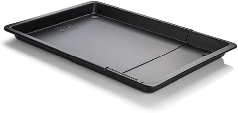 Zenker Ausziehbares Herdbackblech Black Metallic 37 - 52 cm | Volumen 2250-3400 ml, Hitzebeständig bis 230°C, Antihaftbeschichtet, variabel für jeden Ofen, Reinigung per Hand