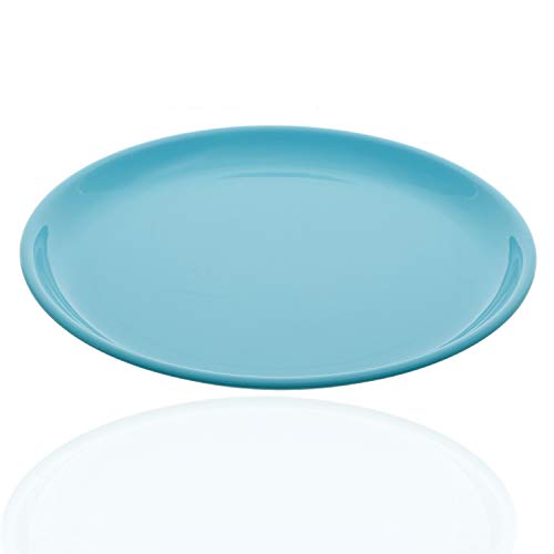 Image of Kuber Industries 4 Pieces Unbreakable Round Plastic Microwave Safe Dinner Plates (Green) - CTKTC034607