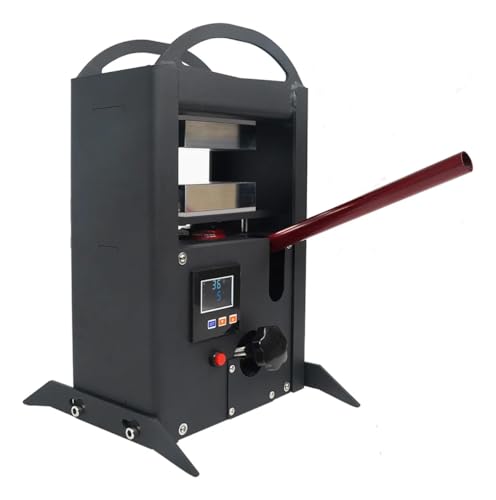 D9A91 8 Ton Portable Hydraulic Heat Press Machine 2.8 x 4.7 Inch Dual Heating Plate, Auto Temperature Adjustment Heat Press