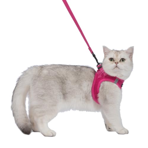 Image of Voyager Step-in Air Cat Harness & Leash Set - Fuchsia, XX-Small