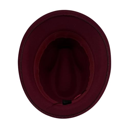 Image of Unisex Trilby Hats Classic Fedora Hats for Women Men Dress Hats Felt Short Brim Fedoras Hat Panama Hat with Band