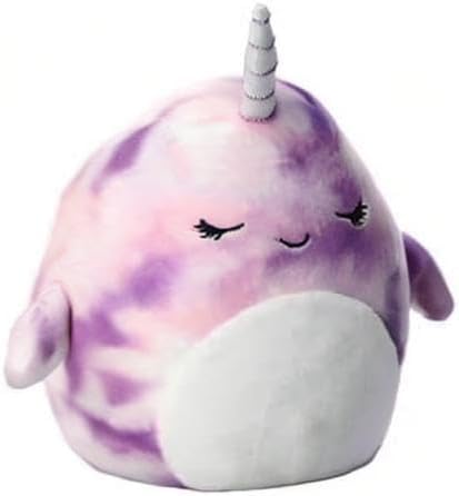 Squishmallows Kellytoy 2022 7.5" Fall Squad Purple Tie-Dye Narwhal