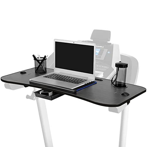 Natheeph Treadmill Desk Attachment, Ergonomic Platform for Laptops, Tablets, Notebooks and More, with Non-Slip Pads and Drawers, Suitable for Treadmills with Armrests