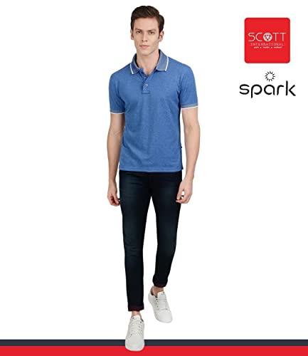 Image of Scott International Men's Regular Fit Polos (AW18 spk1 S Navy Blue Small)