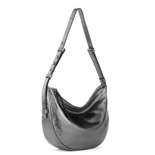 Image of The Sak Tess Crescent Shoulder Bag - Premium Women's Handbag for Everyday & Travel - Adjustable Strap with Zipper Closure