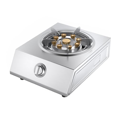 ガスコンロ 1バーナー、7.5KW ステンレススチール ガスコンロ、ガス/LPガス変換コンロ、フレームアウト保護付き、家庭用キッチン用(LPG)