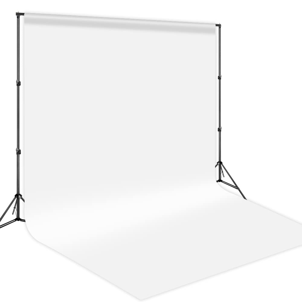 Photo 1 of YAYOYA White Screen Backdrop 10x20ft, 3mx6m White Backdrop Background for Photography, Polyester White Photo Backdrop, Large Seamless White Screen Background Cloth for Meeting YouTube Video Streaming 10x20ft white backdrop