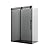 Echarri 48" W x 78" H Single Sliding Shower Door in Matte Black