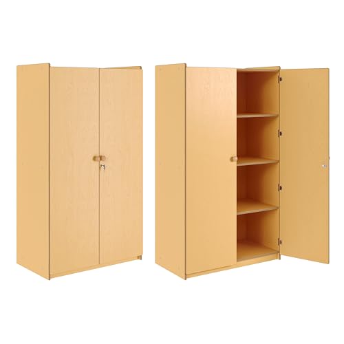 Angeles Value Line Storage Cabinet, 36' L x 63' H, Nursery Furniture, Playroom Organization and Storage for Classroom, Montessori School, Natural