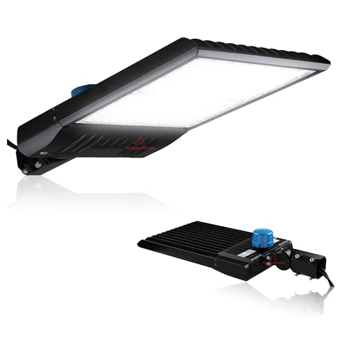 RuggedGrade NextGen XT II Pro 300W LED Parking Lot Light - 50,000 Lumens - 5000K Bright White - Slip Fit Mount with Photocell & Motion Sensor - 10kV Surge Protection - Black Housing - DLC 5.1 Premium by RuggedGrade - Used condition - US$122.03