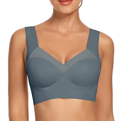 Image of WOWENY Womens Wirefree Seamless Bras Everyday Lounge Bra Sleeping Full Coverage Pullover Bra