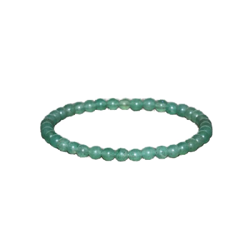 Bracelet aventurine verte perles rondes 6mm élastique homme femme stbr-04559